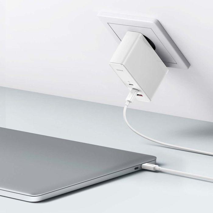 Productafbeelding Baseus GaN5 Pro Snellader 2C+U 140W EU Wit (140 W)