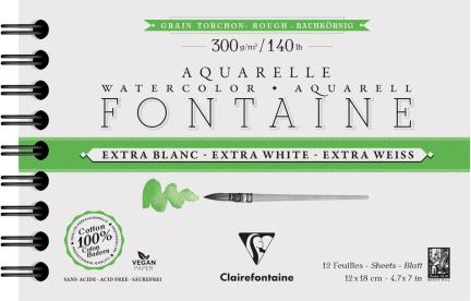 Actual product image Clairefontaine FontaineWhite R. WB pad 12x18 12sh 300g (300 g/m², 12 x)