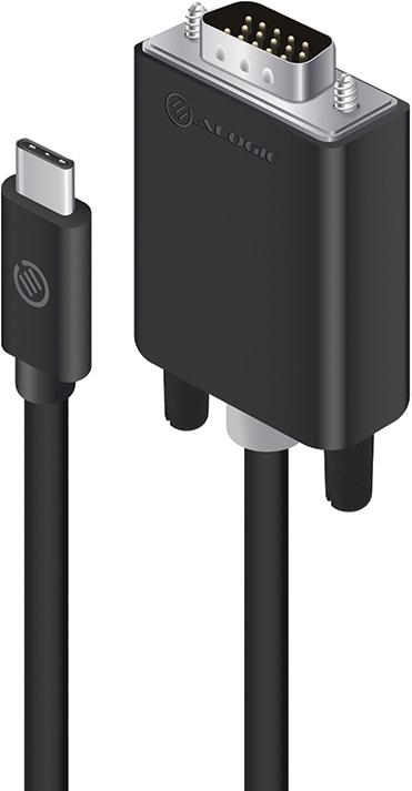 Actual product image Alogic USB-C to VGA Cable M/M 2m black (2 m, USB Type C)