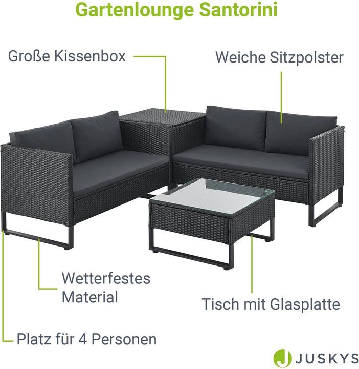 Produktbild Juskys Polyrattan Lounge
