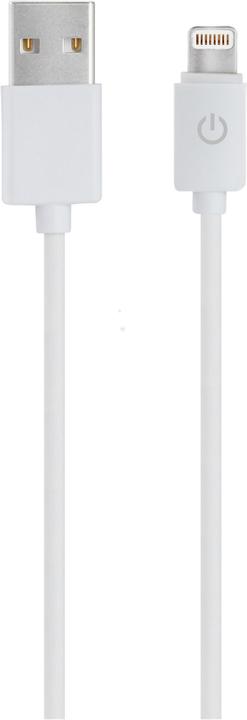 RealPower Lade/Datenkabel lightning 1m weiss MFI-certified (1 m, USB 2.0)