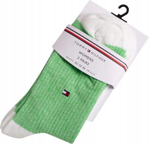 Actual product image Tommy Hilfiger th Women Short Sock 2p Rib Mouline Lime Green 701222646 004 35-38 (pack of 2, 35 - 38)