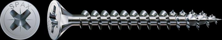 Actual product image Spax Screw R 88094 Countersunk head with point/cross recess -PZ 3.5 x 45/40-Z Galvanised steel WIROX (200 Screws per piece)