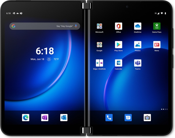 Microsoft Surface Duo 2 (5.8 Inch) Dual SIM Android 11 USB Type-C (128 GB, Obsidian, 8.30", Dubbele SIM, 12 Mpx, 5G)