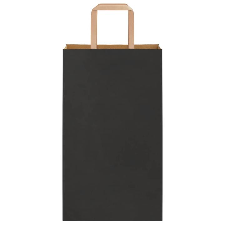 Actual product image vidaXL Kraft paper bags 50 pcs. with handle black 21x11x36 cm paper bag (Gift bag, 50 x)