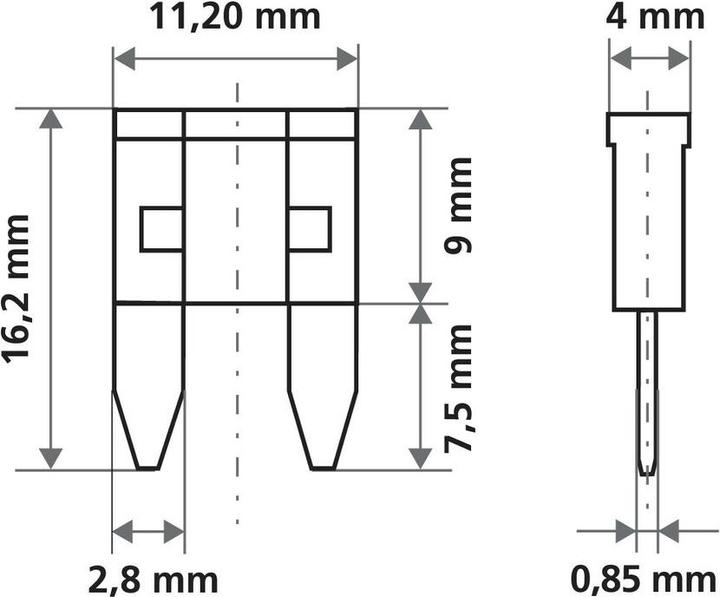 Actual product image Lampa Smart Led, Mix 10 micro blade fuses with LED indicator light, 12/32V