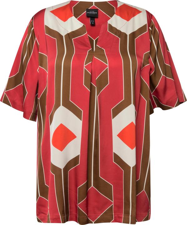Produktbild Ulla Popken Tunika, Retro-Design, A-Linie, Tunika-Ausschnitt, Halbarm (50, 52)
