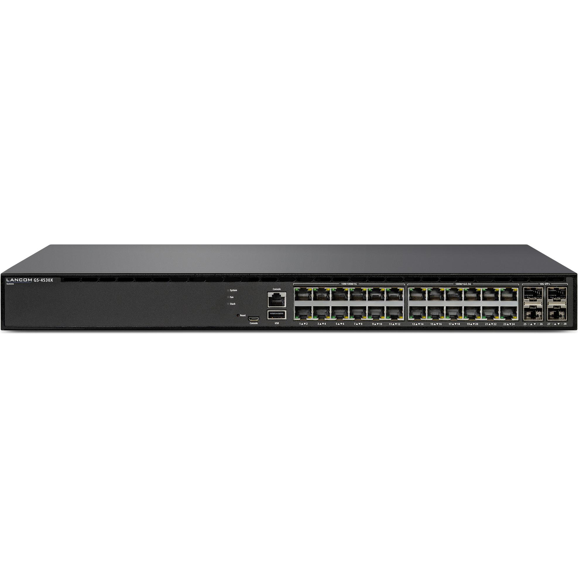Lancom Systems GS-4530X (30 Ports), Netzwerk Switch, Schwarz