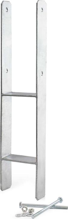 XPOtool Post Support Hot-dip Galvanised 71x600mm Carbon Steel Post H-anchor Rack with Boreholes
