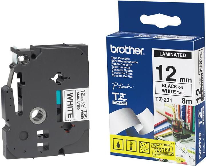 Actual product image Brother TZ231 Black on white (White)