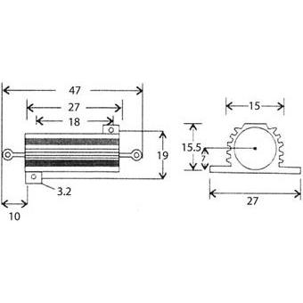 Thumbnail - Velleman Resistor 25W 4E7, Widerstand