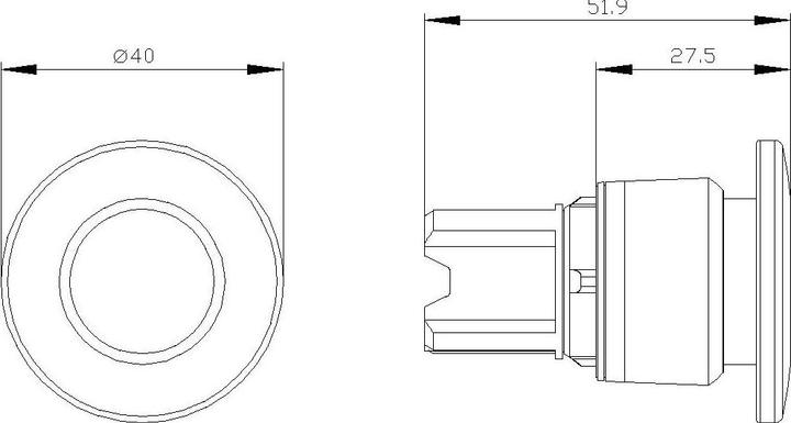Produktbild Siemens Mushroom Pushbutton 22mm Round Plas