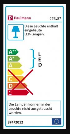 Energie-Label Paulmann Einbaupanel Veluna VariFit (500 lm)