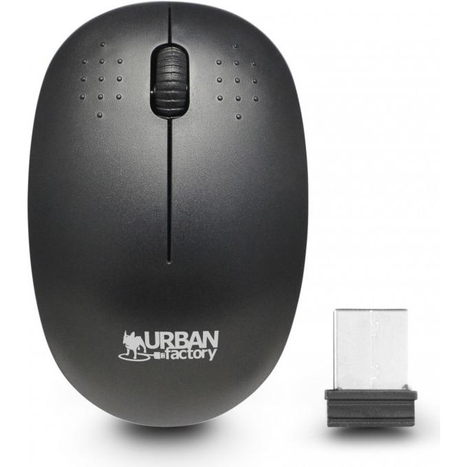 Urban Factory Free Maus Beidhändig RF Wireless Optisch 1000 DPI (Kabellos), Maus, Schwarz