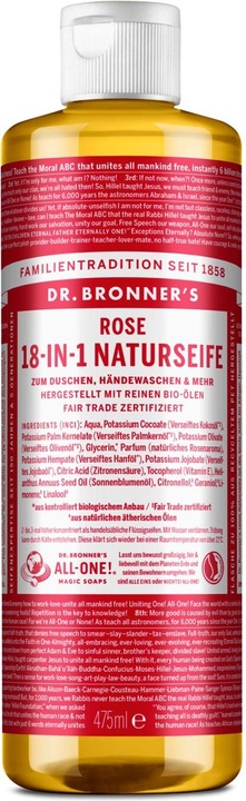 Actual product image Dr. Bronner's 18-In-1 (Liquid soap, 475 ml)