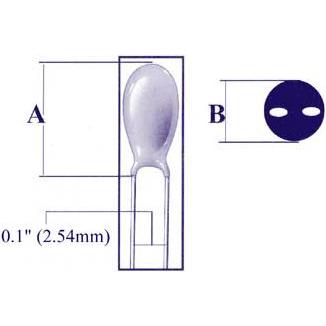 Thumbnail - Velleman Tantal Capacitor 0.10µf 35V, Kondensator
