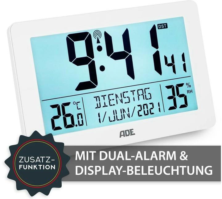 Actual product image ADE Radio controlled clock XXL digits