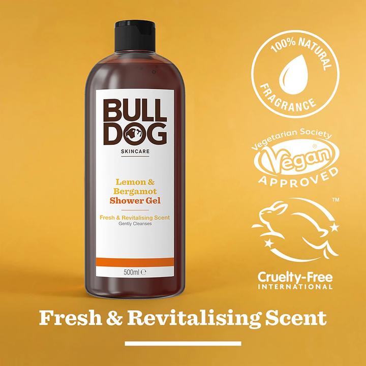 Productafbeelding Bulldog Citroen en Bergamot Douchegel Fris en Verkwikkend Body Wash 500ml (500 ml)