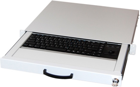 Produktbild EFB Elektronik 19" Tastaturschublade 1HE,Tast.DE,USB,Trackb,RAL7035