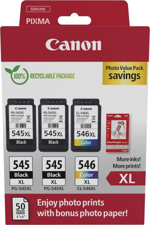 Canon PG-545XLx2/CL-546XL Ink Cartridge (M, C, Y, FC)