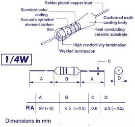 Produktbild Velleman Resistor 1/4W 10K