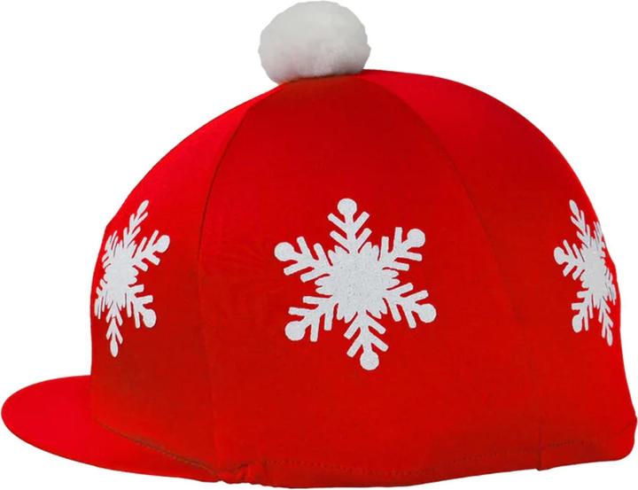 Actual product image Hy Fashion Snowflake Helmet Cover Bobble
