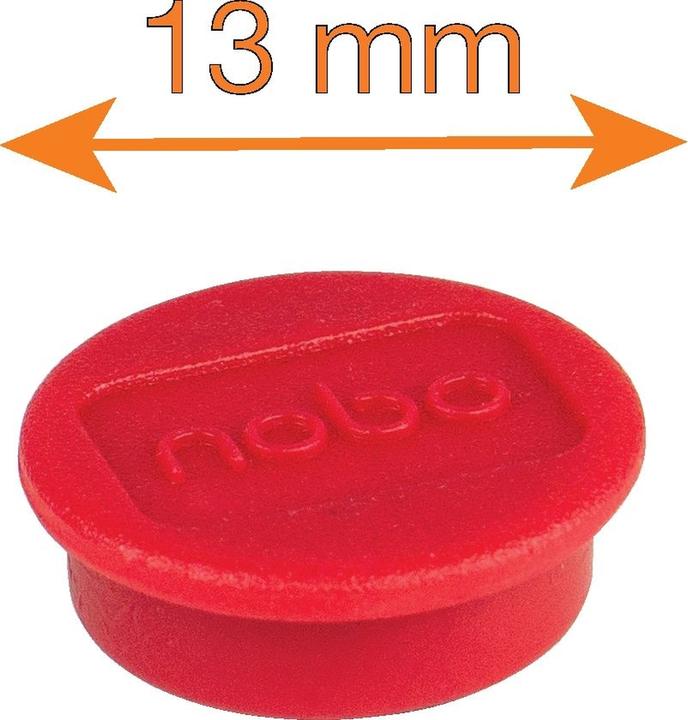 Productafbeelding Nobo Magneet rond 13mm 1915286 rood 10 stuks (10 x)