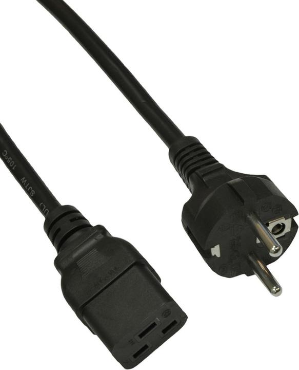 Akyga Server power cable AK-UP-01 IEC C19 CEE 7/7 250V/50Hz 1.8m Black 1 8 m CEE7/7 C19 coupler (1.80 m)
