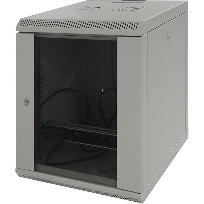 LogiLink Netzwerk Standschrank, 22HE (22 HE, 19 Zoll Rack), Serverschrank, Grau