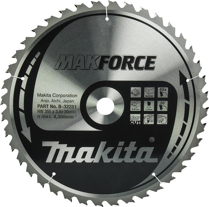 Produktbild Makita MAKFORCE Sägeb. 355x30x40Z