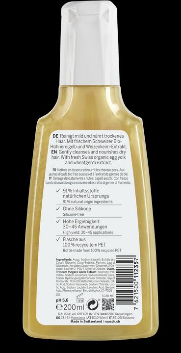 Immagine prodotto Rausch Shampoo Nutriente Uovo e Olio (200 ml, Shampoo liquido)