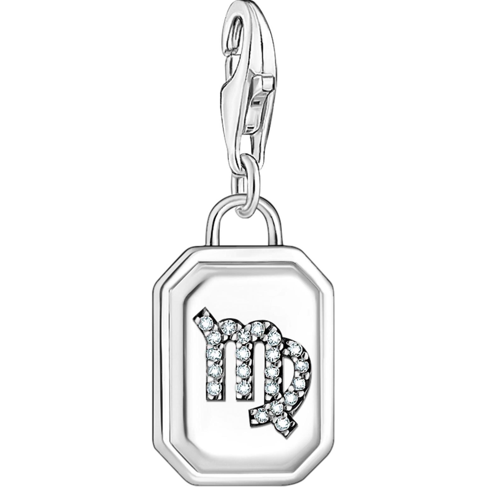 Thomas Sabo, Kettenanhänger, Charm-Anhänger Sternzeichen Jungfrau mit Steinen Silber, (925er Silber)