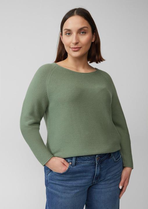 Produktbild S.Oliver Strickpullover Strickpullover mit U-Boot-Ausschnitt und Rollsaum (48)