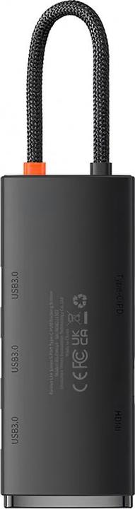 Produktbild Baseus HUB Lite Series 5-Port USB-C to HDMI+USB3.0x3+PD (Black) (USB-C, 5 Ports)