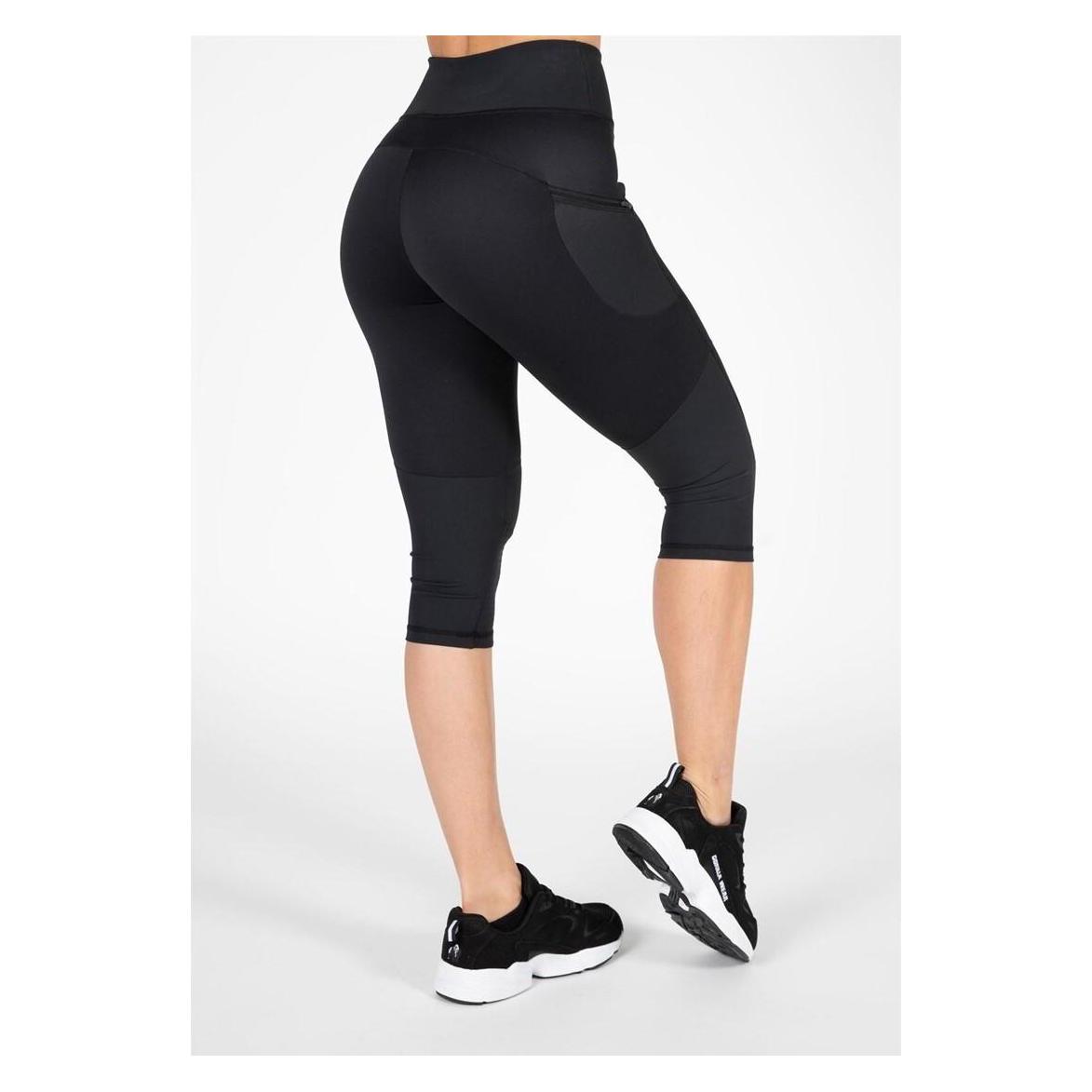 Gorilla Wear, Damen, Tights, Monroe Cropped Leggings 3/4 Black (Xs), Schwarz