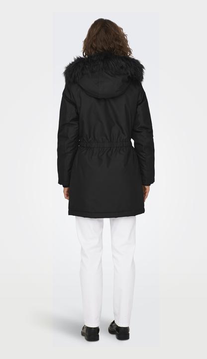Image du produit Only Capuche avec bord en fausse fourrure amovible Poignets côtelés Parka Longue parka