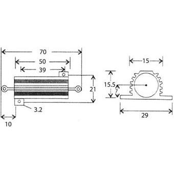 Thumbnail - Velleman Resistor 50W 270E, Widerstand