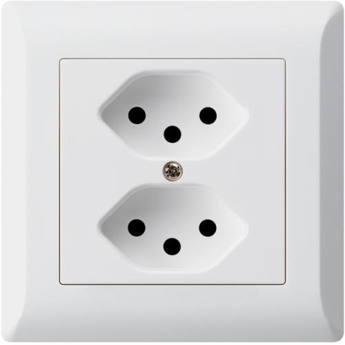 Hager Kallysto Steckdose 2x Typ 13