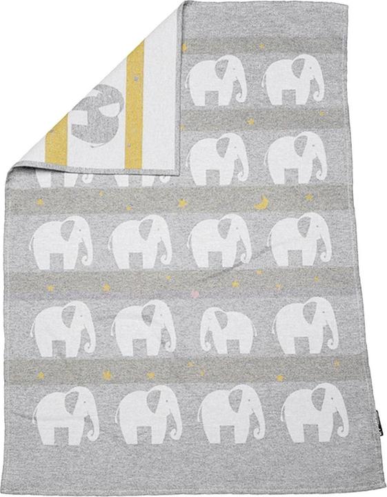 Actual product image David Fussenegger Baby blanket Lima Elephant grey (90 x 65 cm)