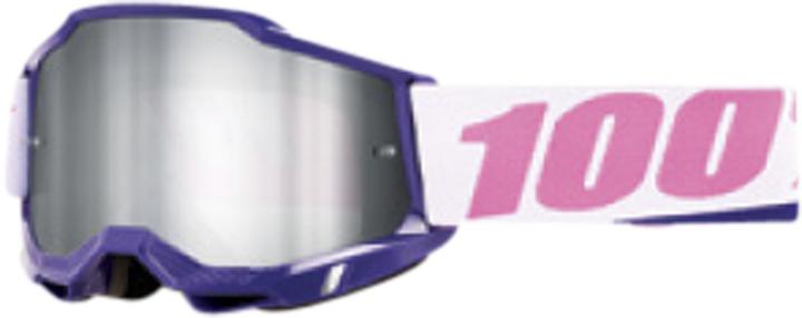 Actual product image 100% Goggle Accuri 2 Yumiko - Mirror Silver Lens (Purple, violet-white, Mirror Silver)