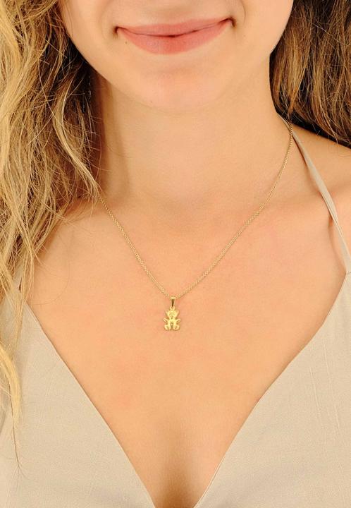 Immagine prodotto Muau Ciondolo orsetto oro giallo 750, 19x10mm (Oro giallo 750/18 carati)