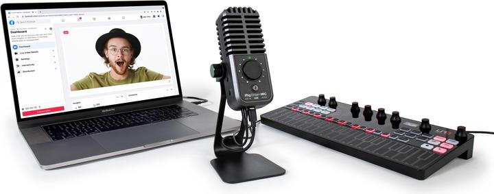 Produktbild IK Multimedia iRig Stream Mic USB - Kompaktes USB-Streaming Mikrofon