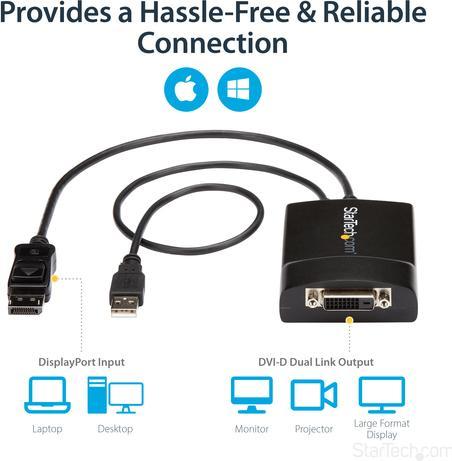 Immagine prodotto StarTech Adattatore Attivo Da DP A Dvi dl dl Attivo (DVI, 54.90 cm)
