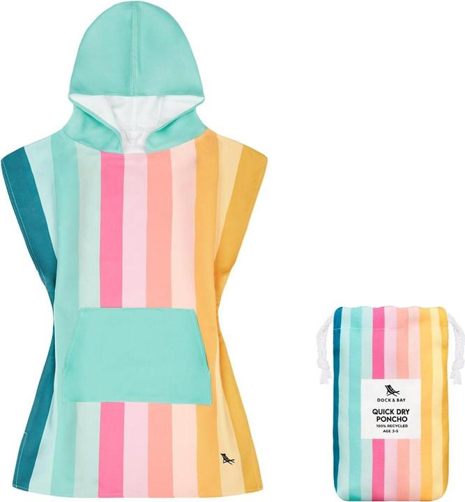 Dock & Bay Kinder-Badeponcho Coastal Candy 66x49cm
