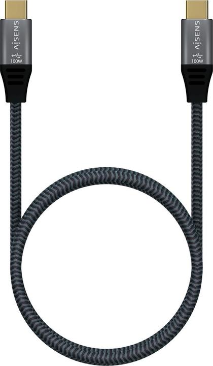 Actual product image Aisens CABLE USB 2.0 ALUMINIO 5A 100W E-MARK USB-C 2.0M (2 m, USB 2.0, 100 W)