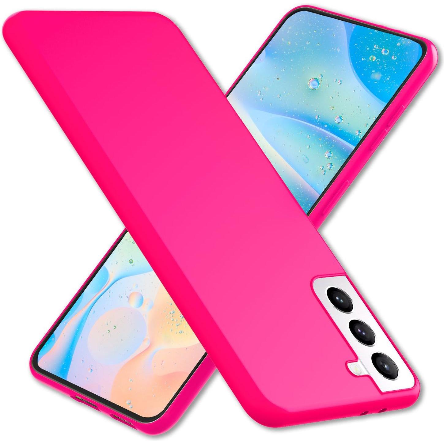 Nalia Neon Silikon Handyhülle (Samsung Galaxy S22+), Smartphone Hülle, Pink
