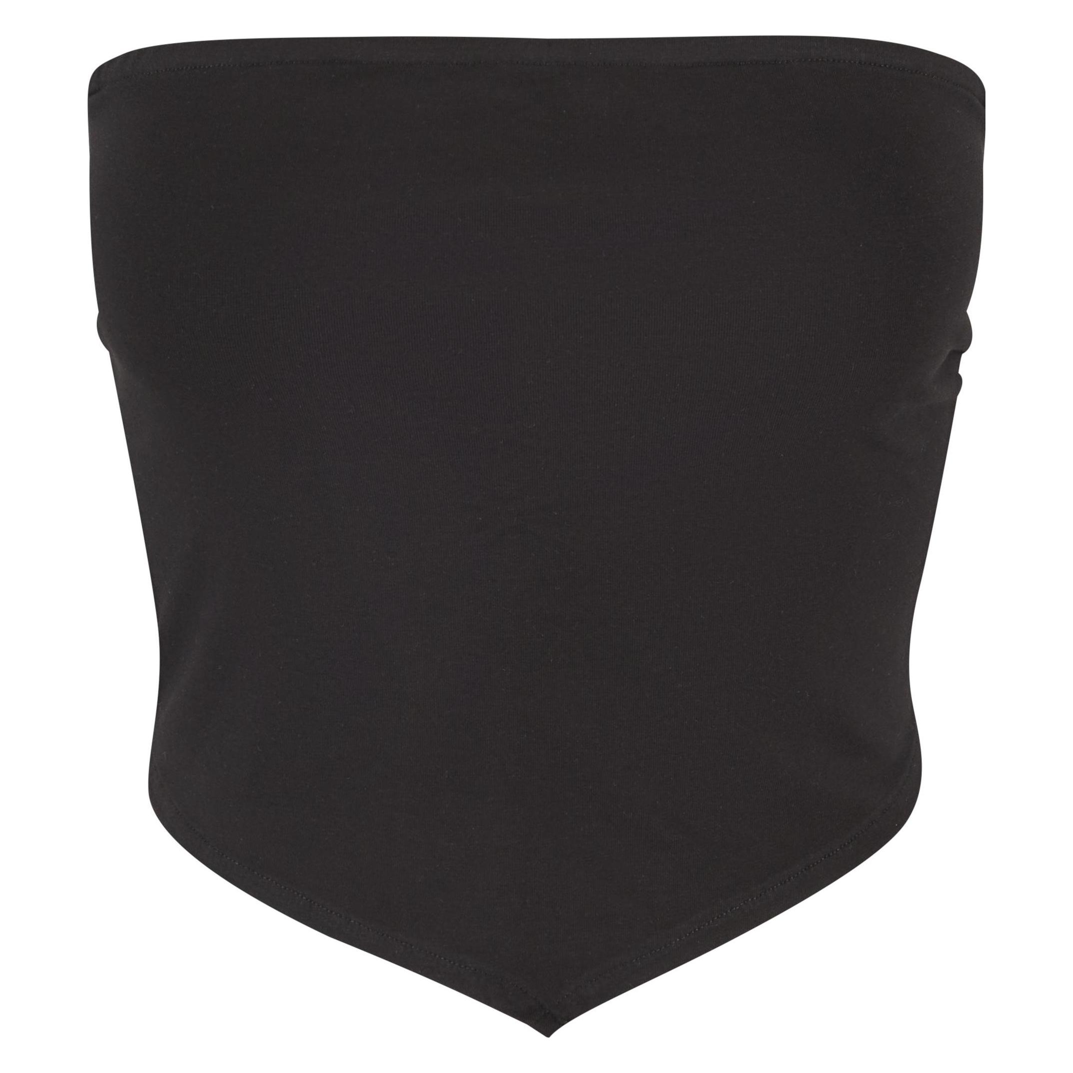 Urban Classics, Damen, Shirts, Ladies Knotted Bandeau - 165263, Schwarz, (L, S)