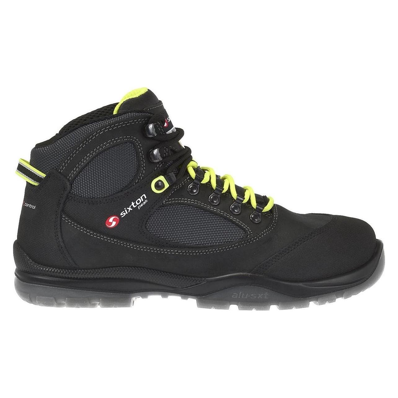 Sixton, Werkschoenen, Peak Werkschoenen Sound S3 Esd Zwart/Lime Maat 38 (S3, 38)