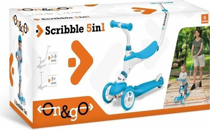Productafbeelding Happy People Mondo On&Go - Krabbelstep voor kinderen 5in1, step met zitje, zacht rubberen pedalen