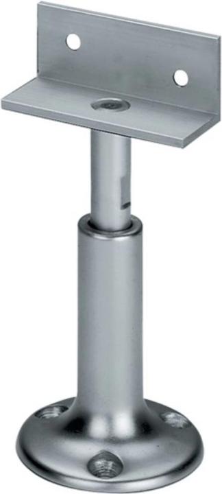 Produktbild Deni Trennwandstütze Breite 60 mm Höhe 100 - 120 mm Aluminium F1 / naturfarbig höhenverstellbar (1 Stk.)